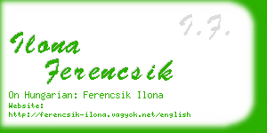 ilona ferencsik business card